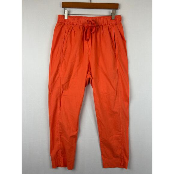 Xirena High Rise Ankle Gauze Pant Elastic Waist USA Made Orange Women's Size M - Picture 1 of 12